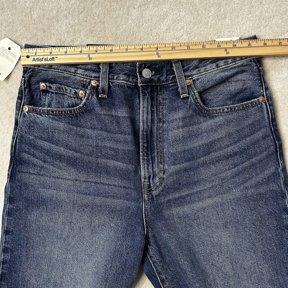 Levi's Premium Ribcage Wide Leg Jeans Women's 29x32 Medium Wash Denim - Picture 3 of 8